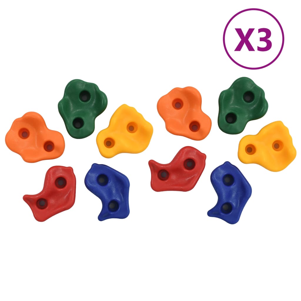 VIDAXL -Klettersteine ​​30 STs mit Seil mehrfach gelöscht