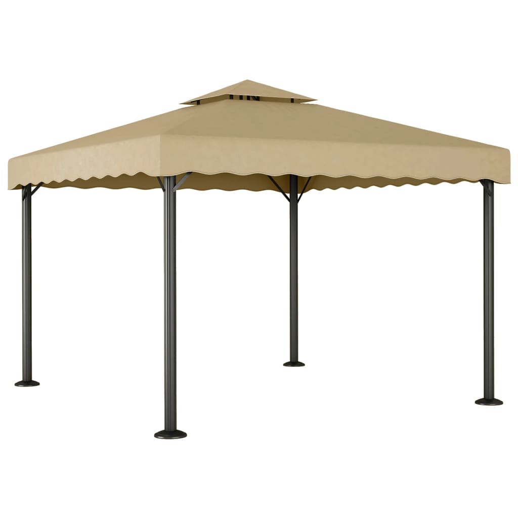 Vidaxl Arbor 3x3 M Aluminium und Stahltaupe