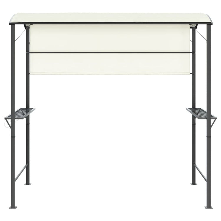 Vidaxl -Laube mit Dach 220x110x200 cm cremefarben -gelöscht