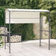 Vidaxl -Laube mit Dach 220x110x200 cm cremefarben -gelöscht