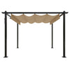 Vidaxl Garden Practor mit ausziehbarem Dach 3x3 m Taupe