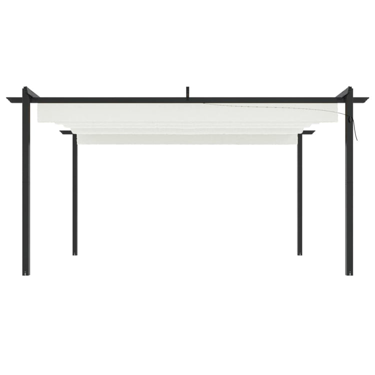 Vidaxl Garden Practor mit ausziehbarem Dach 4x3 m cremefarben
