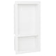 VIDAXL -Dusche mit 2 Fächern 41x69x9 cm Hochglanz weiß