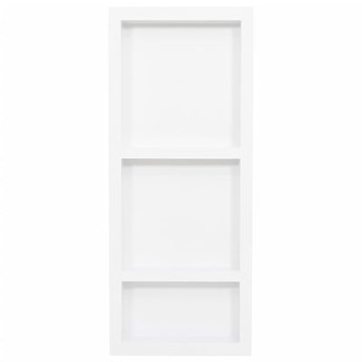 VIDAXL -Dusche mit 3 Fächern 41 x 99 x 9 cm Hochglanz weiß