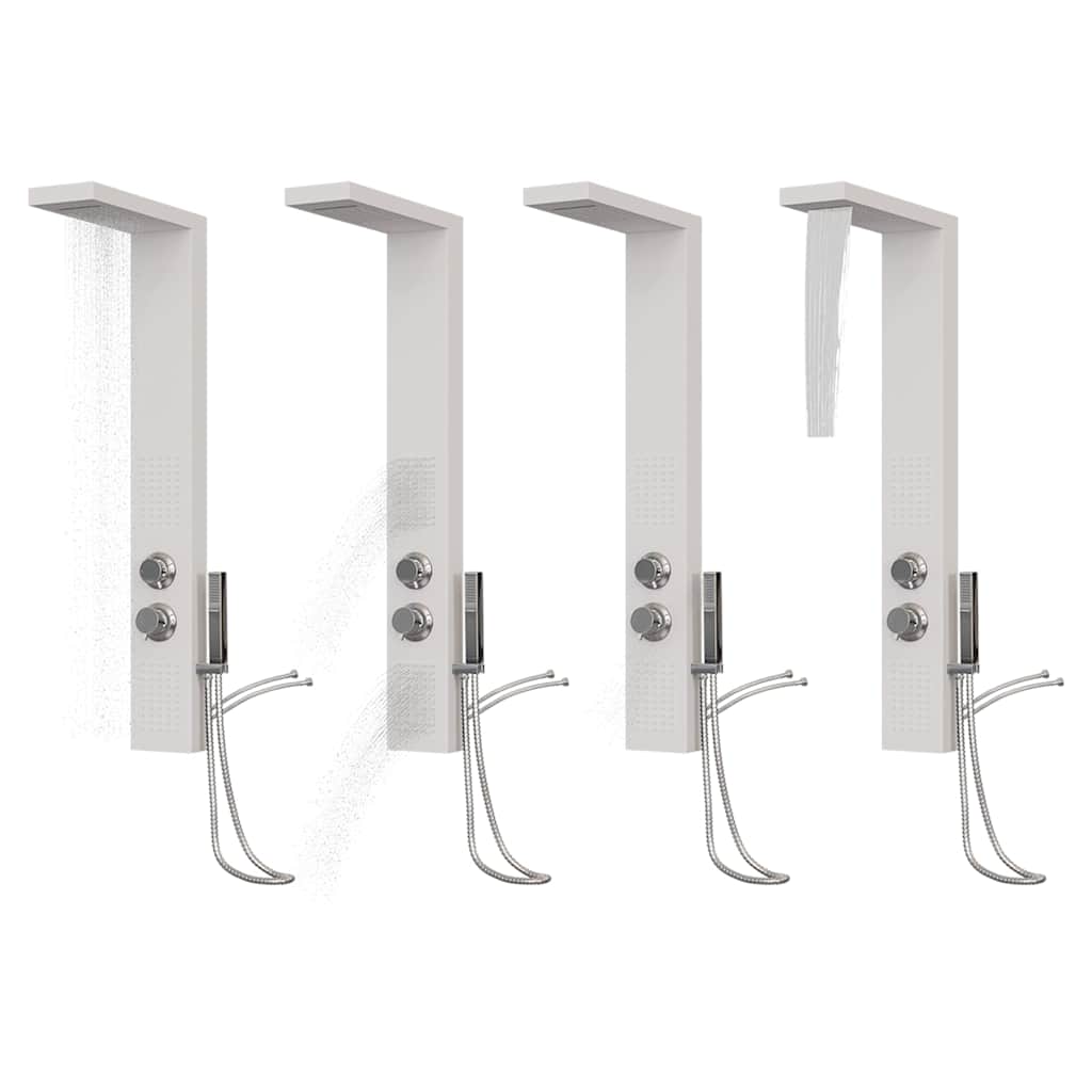Vidaxl Duschpaneel System Aluminium Weiß