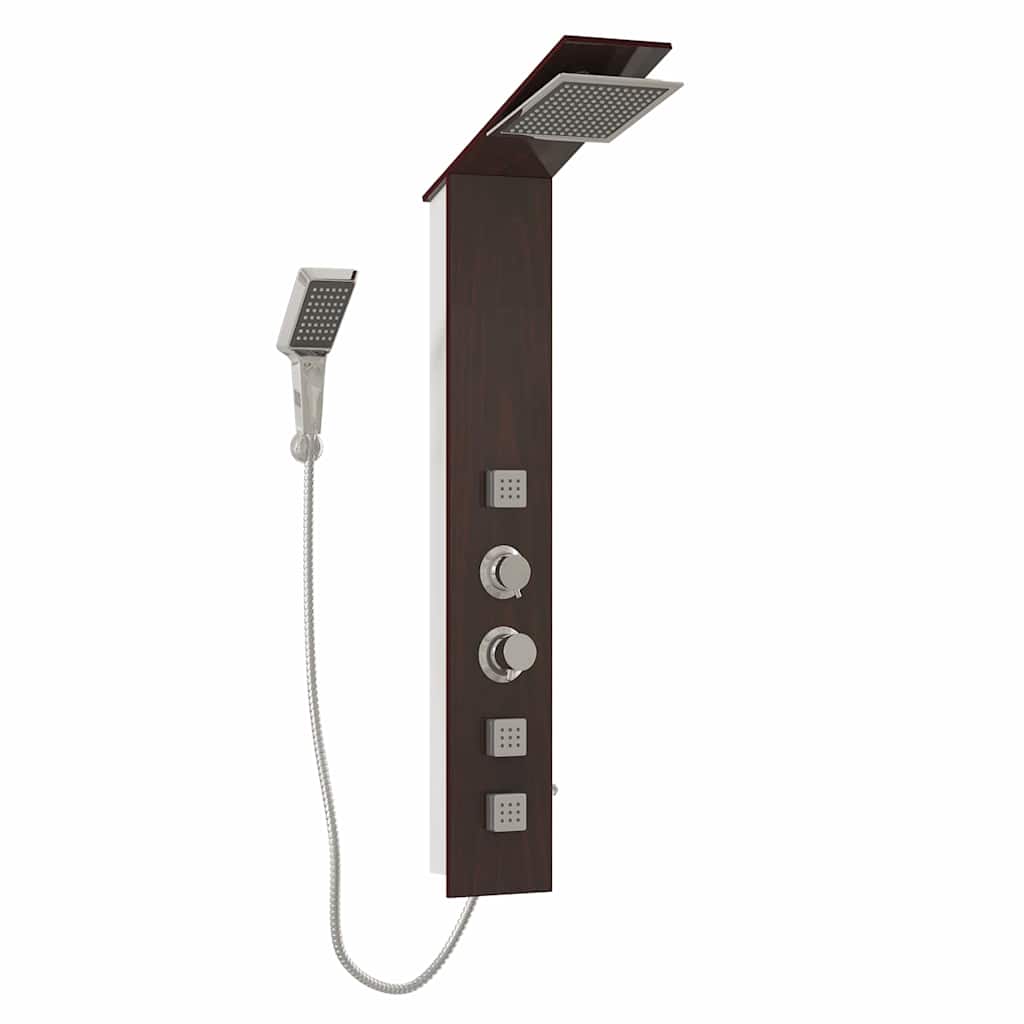 Vidaxl Duschpaneel System Glas Brown