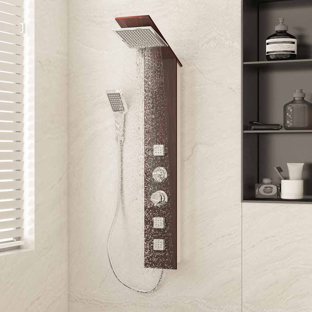 Vidaxl Duschpaneel System Glas Brown