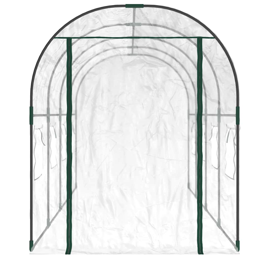Vidaxl Tuinkas 160x400x190 cm PVC und pulverbezogener Stahltransparent