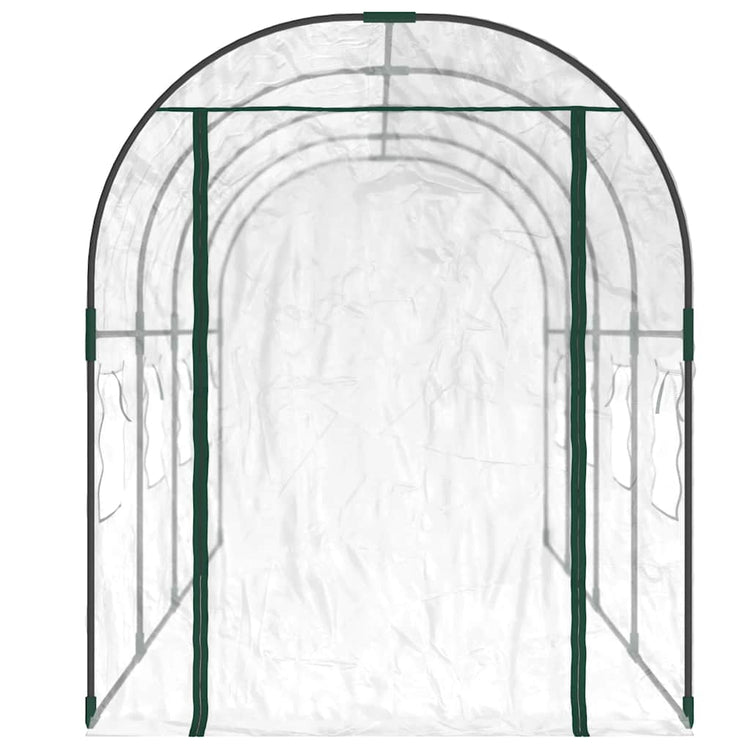 Vidaxl Tuinkas 160x400x190 cm PVC und pulverbezogener Stahltransparent