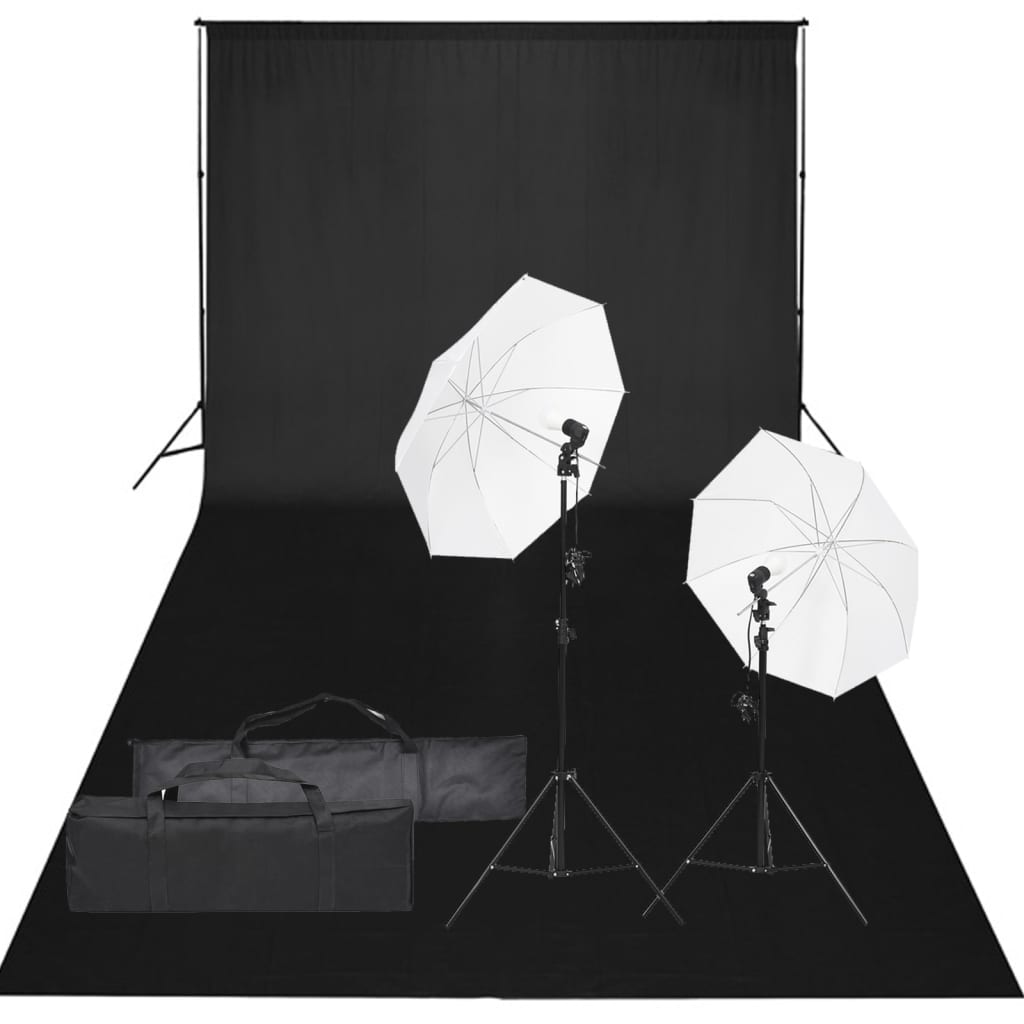 Vidaxl Photo Studio Set mit Beleuchtungsset und Hintergrund