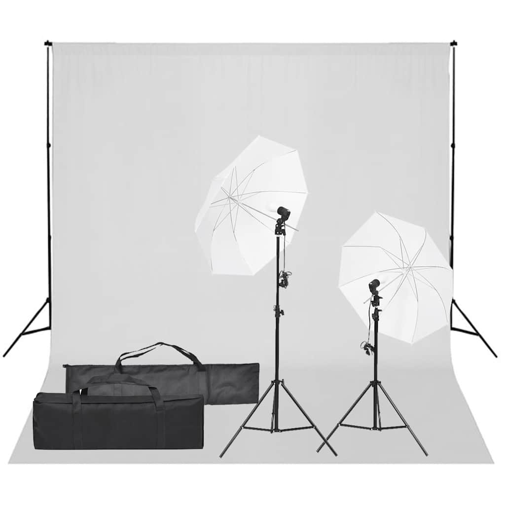Vidaxl Photo Studio Set mit Beleuchtungsset und Hintergrund