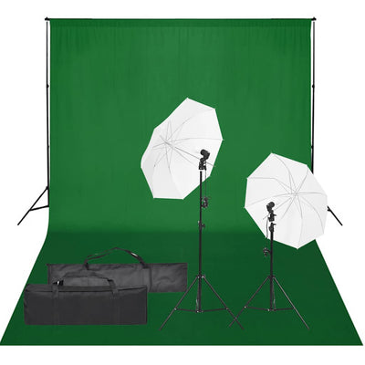 Vidaxl Photo Studio Set mit Beleuchtungsset und Hintergrund