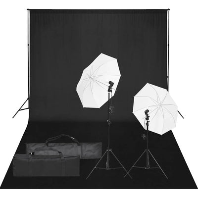 Vidaxl Photo Studio Set mit Beleuchtungsset und Hintergrund
