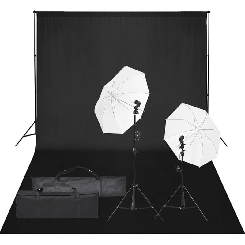Vidaxl Photo Studio Set mit Beleuchtungsset und Hintergrund