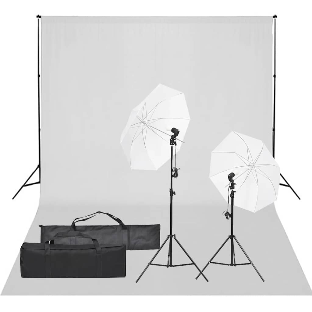Vidaxl Photo Studio Set mit Beleuchtungsset und Hintergrund