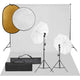 Vidaxl Photo Studio -Set mit Beleuchtungssatz, Hintergrund und Reflektor