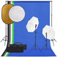 Vidaxl Photo Studio -Set mit Beleuchtungssatz, Hintergrund und Reflektor