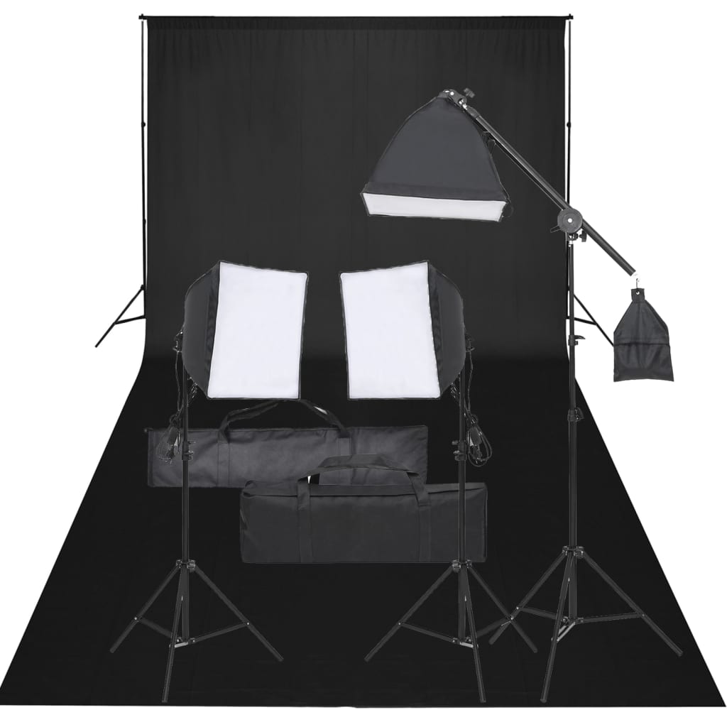Vidaxl Photo Studio Set mit Beleuchtungsset und Hintergrund
