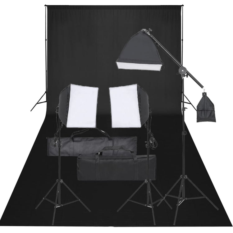 Vidaxl Photo Studio Set mit Beleuchtungsset und Hintergrund