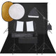 Vidaxl Photo Studio -Set mit Beleuchtungssatz, Hintergrund und Reflektor