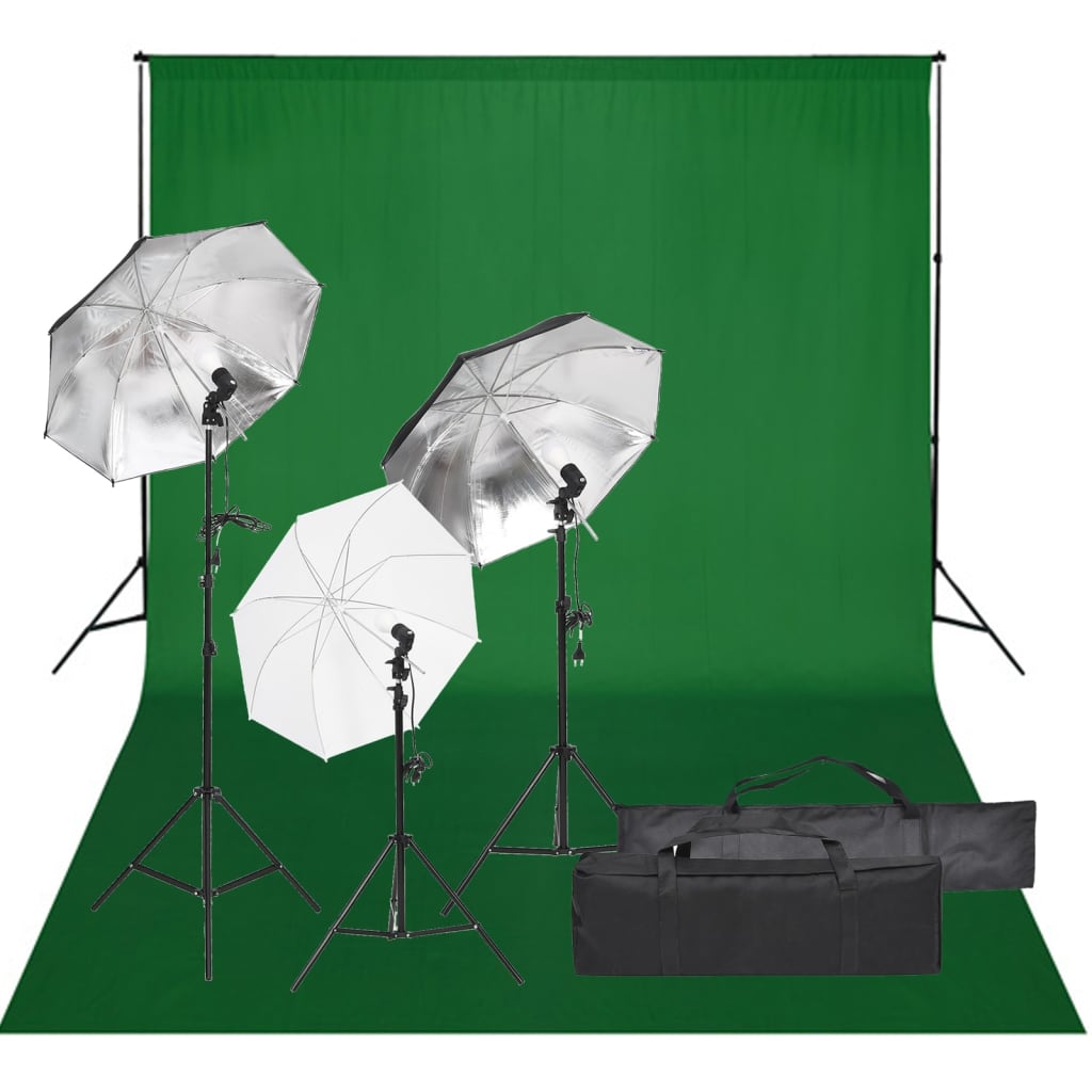 Vidaxl Photo Studio Set mit Beleuchtungsset und Hintergrund