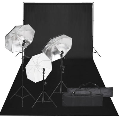 Vidaxl Photo Studio Set mit Beleuchtungsset und Hintergrund