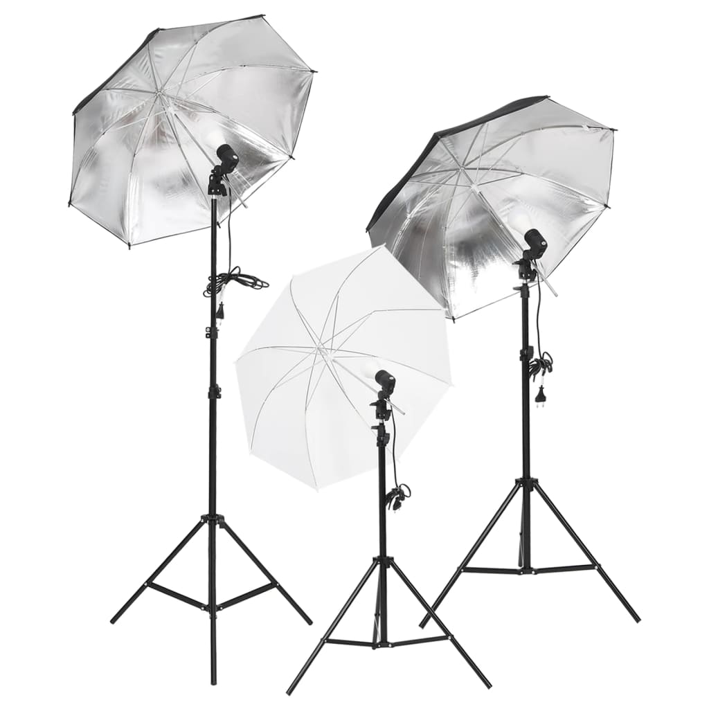 Vidaxl Photo Studio -Set mit Beleuchtungssatz, Hintergrund und Reflektor