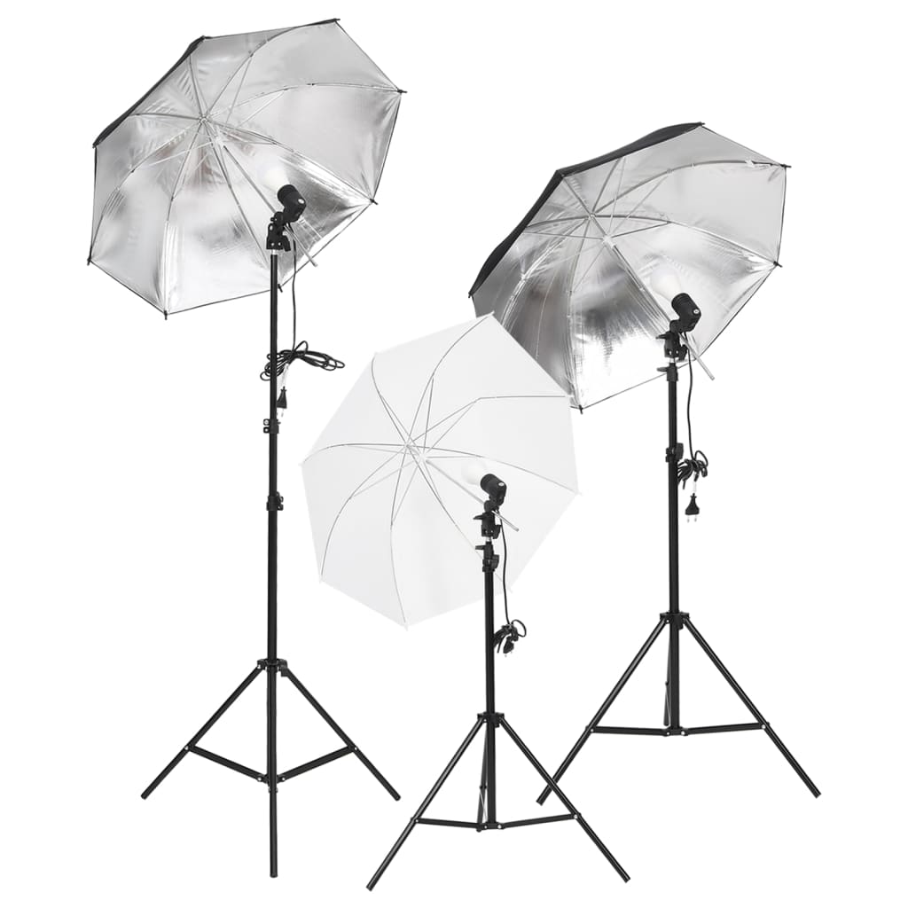 Vidaxl Photo Studio -Set mit Beleuchtungssatz, Hintergrund und Reflektor