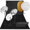 Vidaxl Photo Studio -Set mit Beleuchtungssatz, Hintergrund und Reflektor