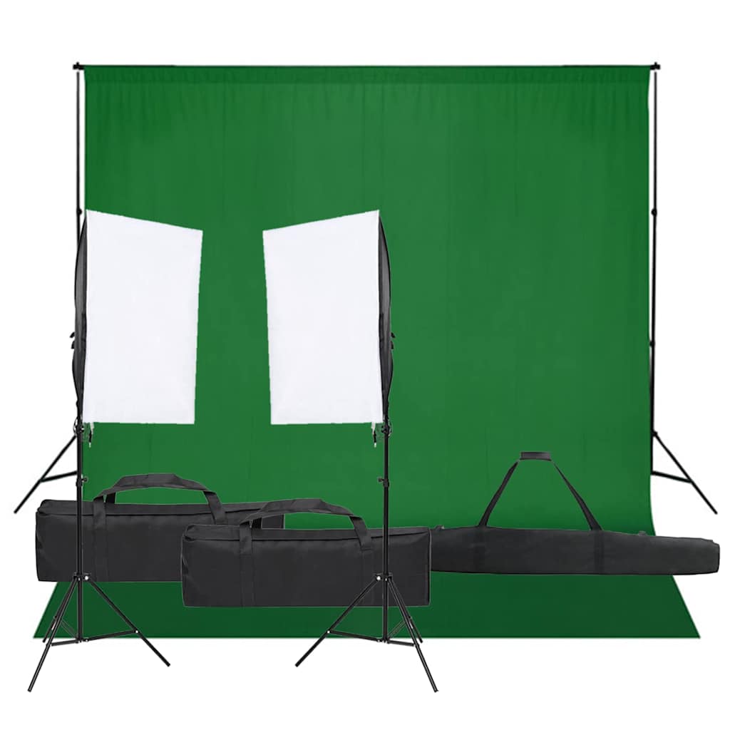 Vidaxl Photo Studio Set mit Beleuchtungsset und Hintergrund