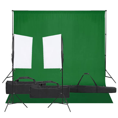 Vidaxl Photo Studio Set mit Beleuchtungsset und Hintergrund