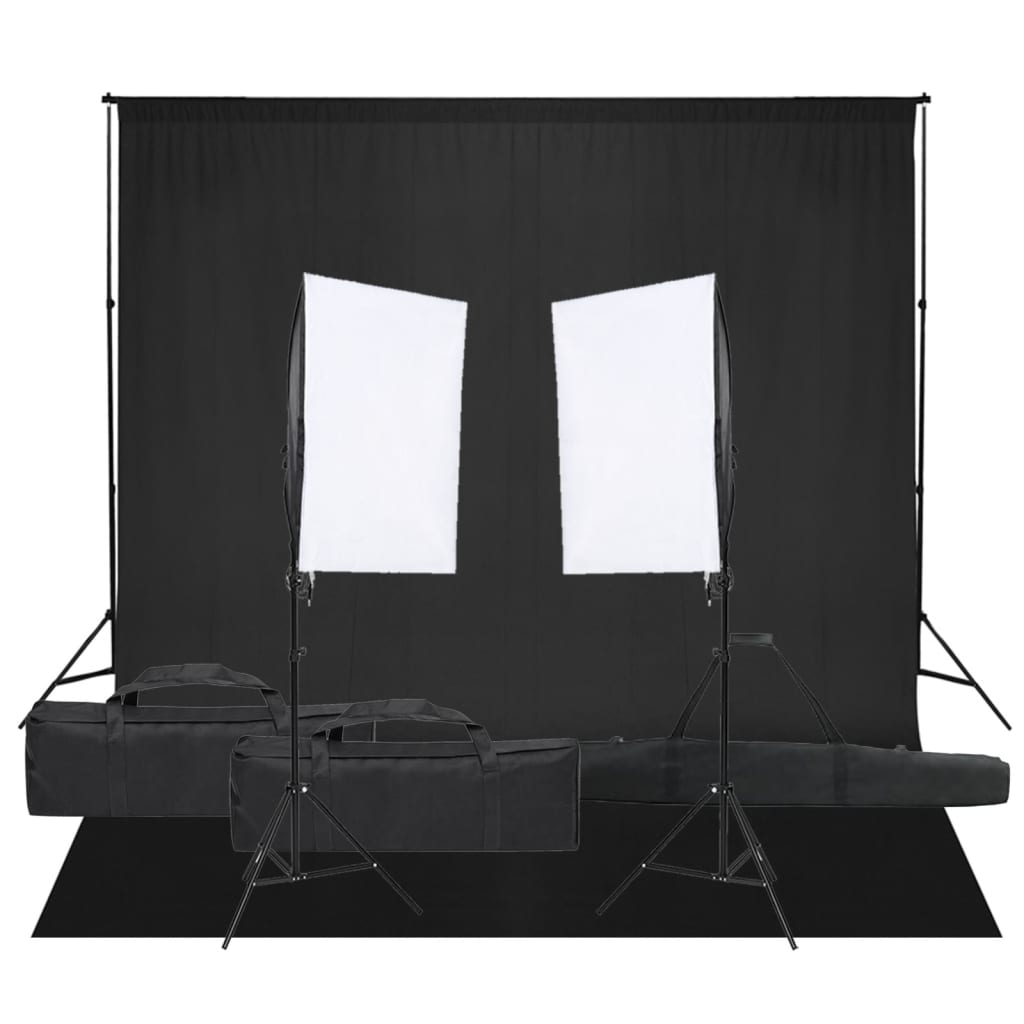 Vidaxl Photo Studio Set mit Beleuchtungsset und Hintergrund