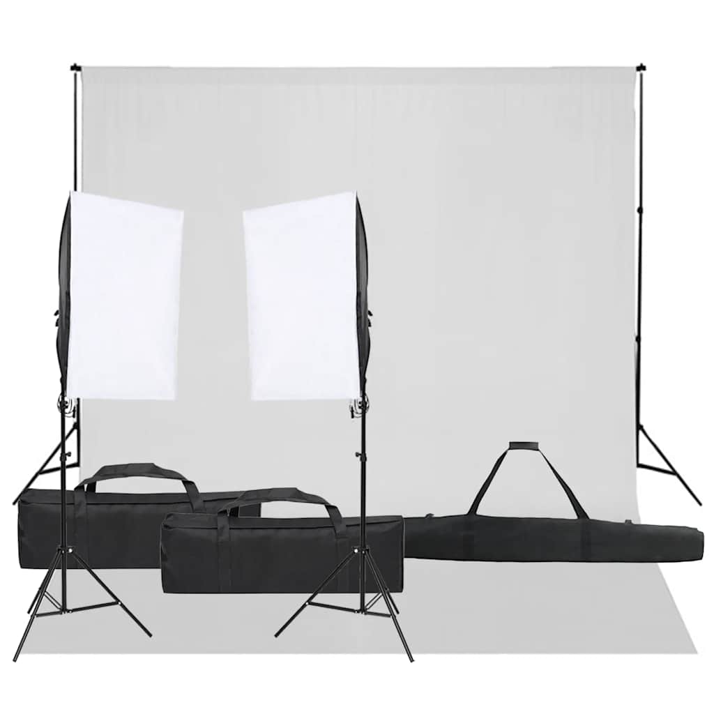 Vidaxl Photo Studio Set mit Beleuchtungsset und Hintergrund