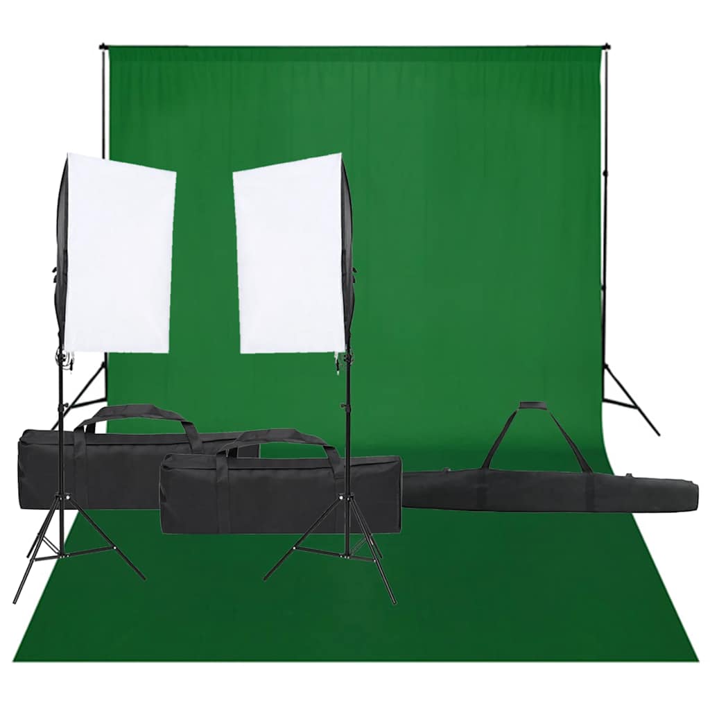 Vidaxl Photo Studio Set mit Beleuchtungsset und Hintergrund