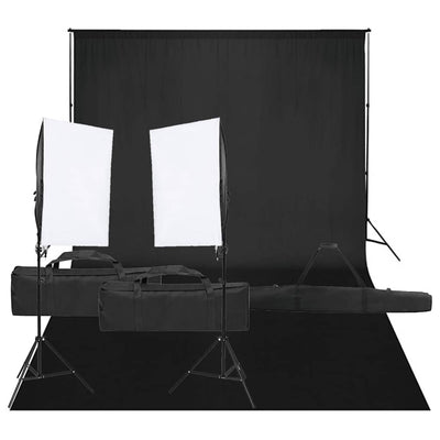 Vidaxl Photo Studio Set mit Beleuchtungsset und Hintergrund