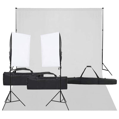 Vidaxl Photo Studio Set mit Beleuchtungsset und Hintergrund