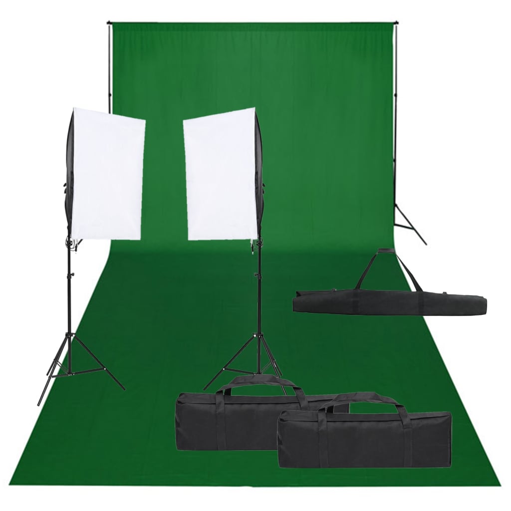 Vidaxl Photo Studio Set mit Beleuchtungsset und Hintergrund