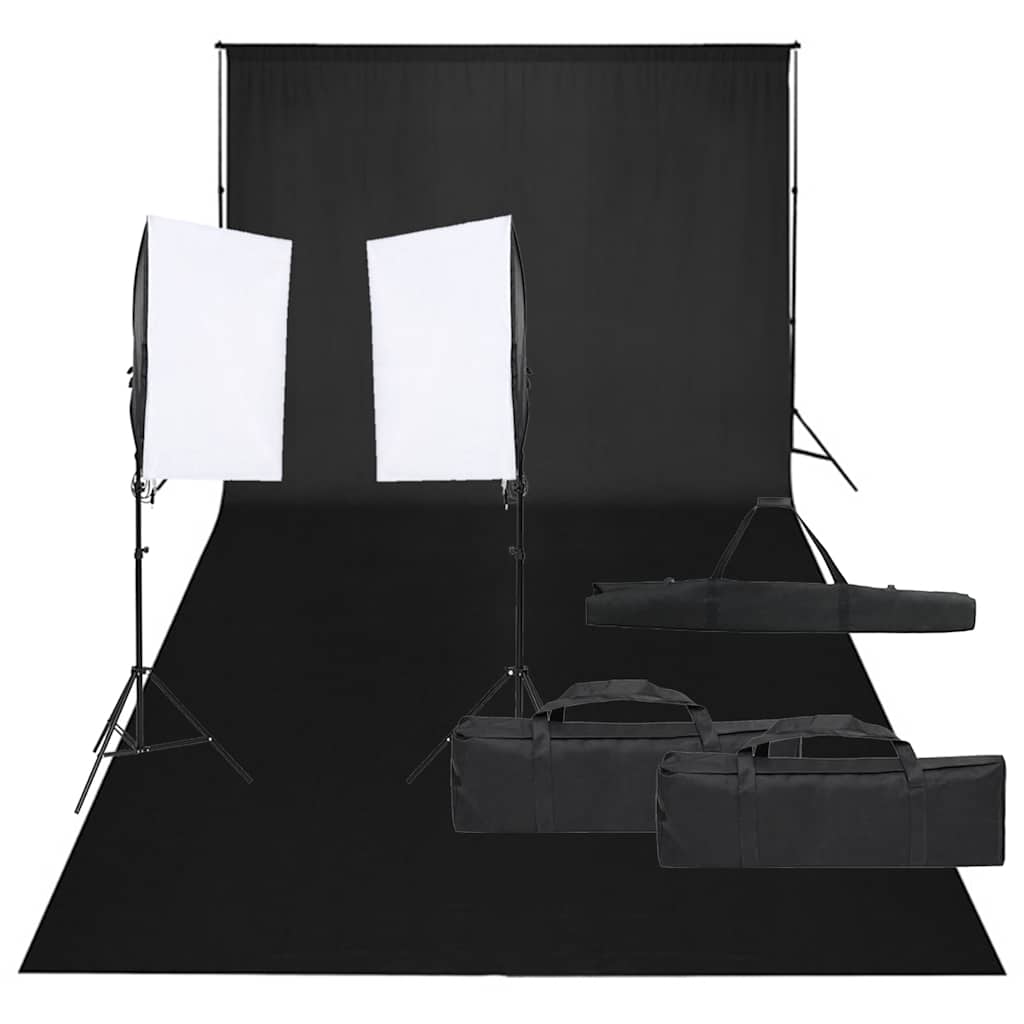 Vidaxl Photo Studio Set mit Beleuchtungsset und Hintergrund