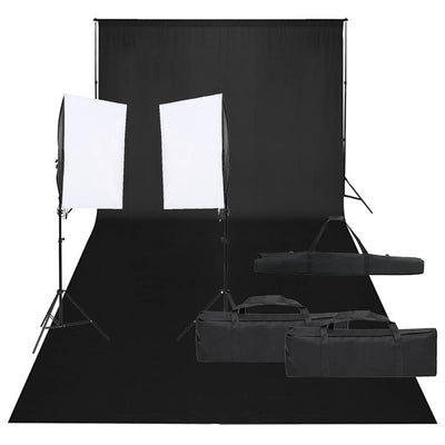 Vidaxl Photo Studio Set mit Beleuchtungsset und Hintergrund