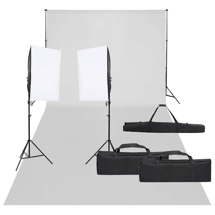 Vidaxl Photo Studio Set mit Beleuchtungsset und Hintergrund