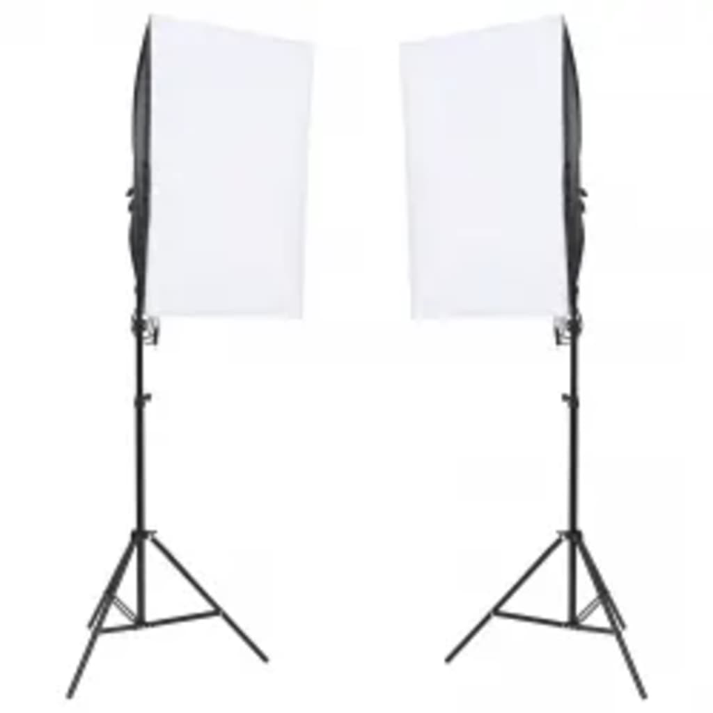 Vidaxl Photo Studio -Set mit Beleuchtungssatz, Hintergrund und Reflektor