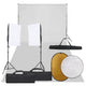 Vidaxl Photo Studio -Set mit Beleuchtungssatz, Hintergrund und Reflektor