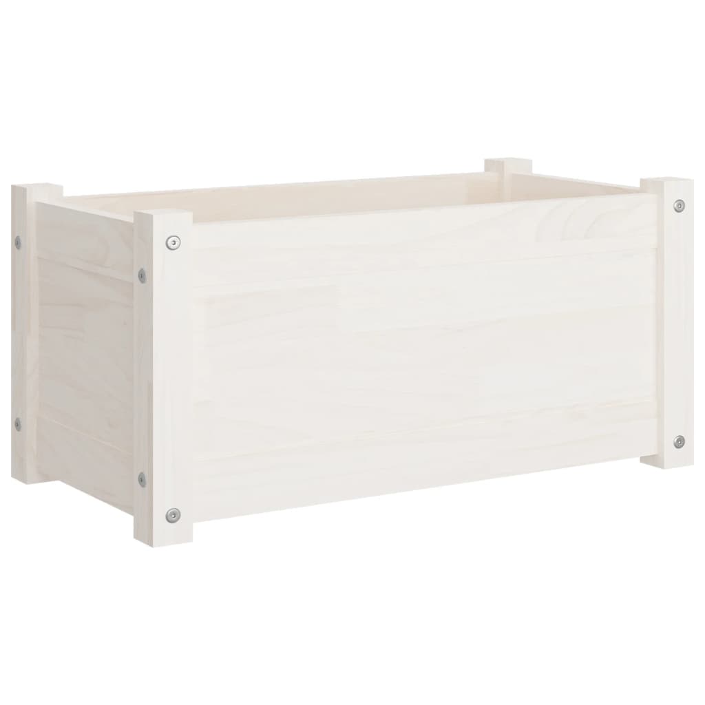 VIDAXL -Pflanzer 2 ST 60x31x31 cm Festkiefer weiß
