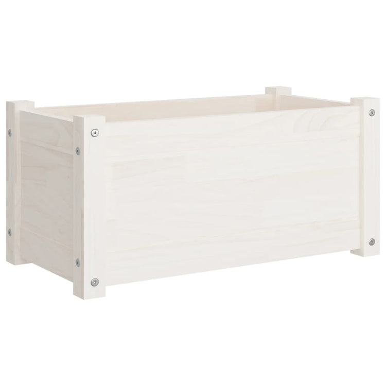 VIDAXL -Pflanzer 2 ST 60x31x31 cm Festkiefer weiß