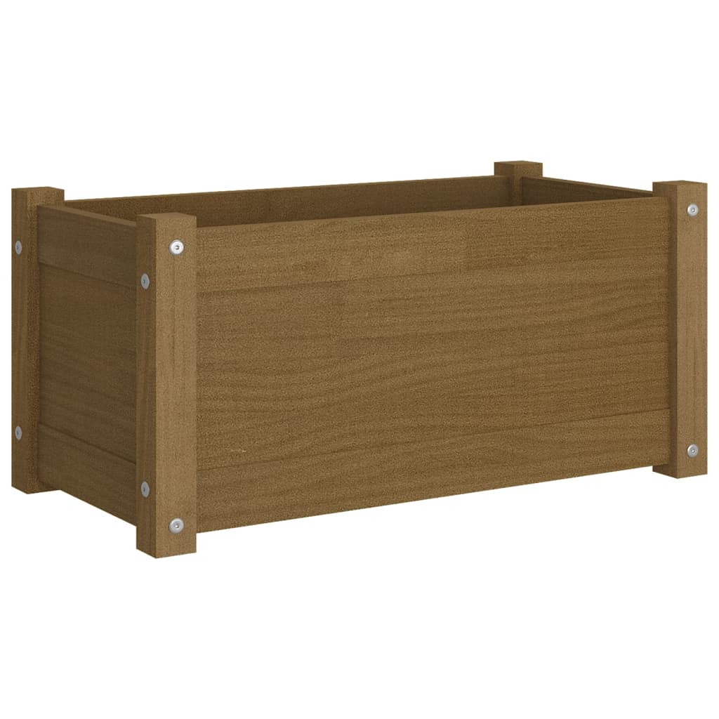 VIDAXL -Planungsbox 60x31x31 cm Festkiefer Honigbraun