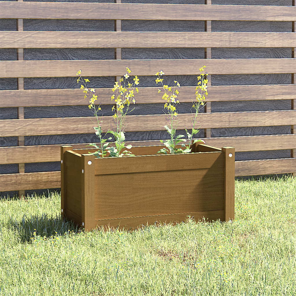 VIDAXL -Planungsbox 60x31x31 cm Festkiefer Honigbraun