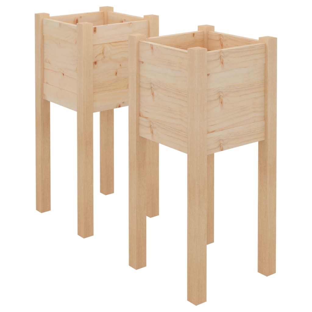 VIDAXL -Pflanzer 2 PCs 31x31x70 cm Festkiefer