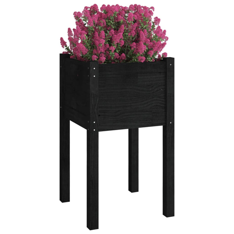 VIDAXL -Planungsbox 40x40x70 cm Festkiefer schwarz