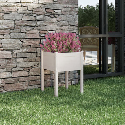 VIDAXL -Planungsbox 50x50x70 cm Festkiefer weiß