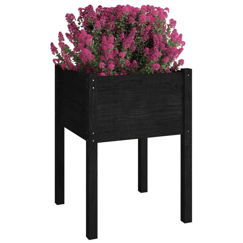 VIDAXL -Planungsbox 50x50x70 cm Festkiefer schwarz